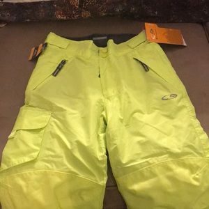 Youth Champion boys snow pant - lime green.  6/7